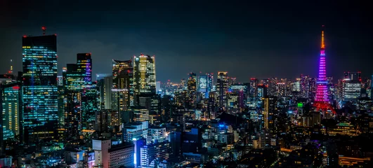 Cercles muraux Tokyo Vue nocturne de TOKYO JAPON