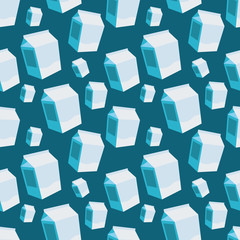milk paper pack seamless pattern vector illustration background 