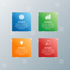 Infographic elements. Business concept timeline. Modern glossy infograph template. Can use for workflow layout, diagram, banner, webdesign, presentation. Vector illustration.