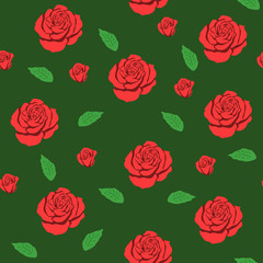 pattern design with red rose 