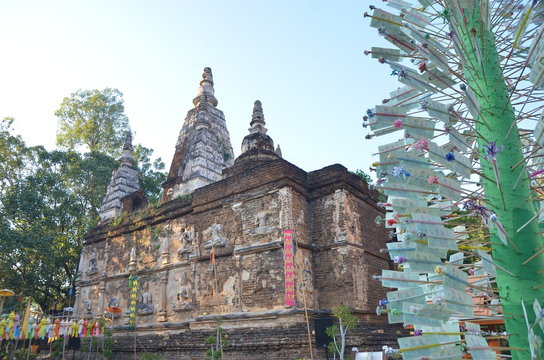 Pagoda in wat jed yod Chiang Mai Thailand