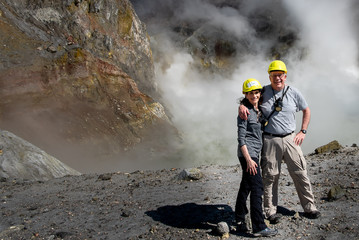 Senior Couple New Zealand Volcano