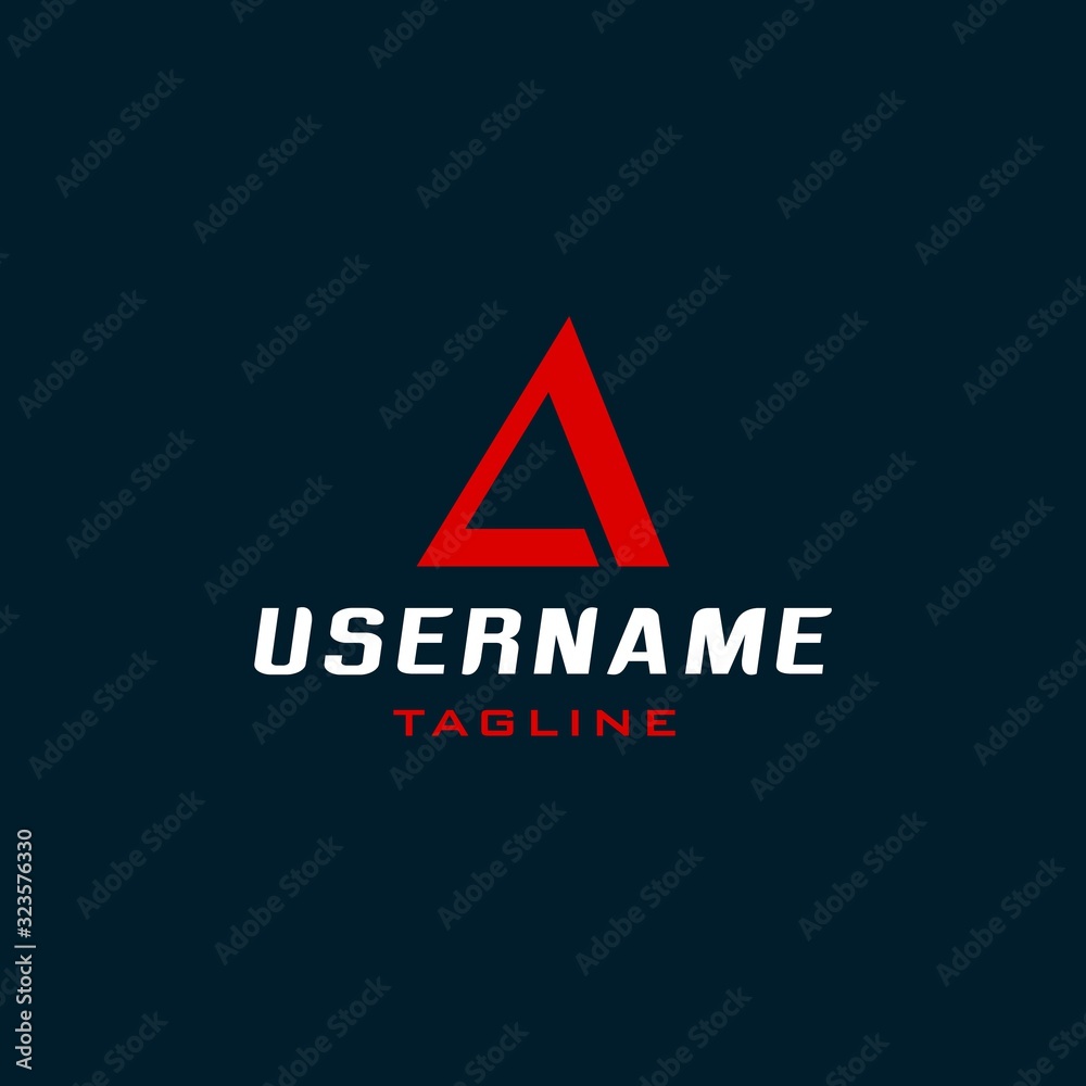 Sticker red triangle logo design inspiration . red triangle logo design template . similliar adobe icon desi