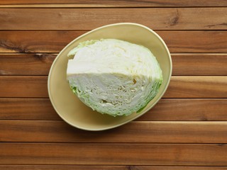 한국의 신선한 유기농 채소 양배추 