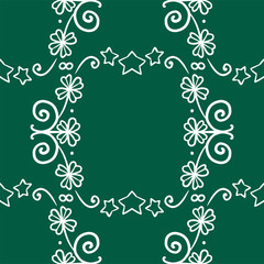 St. Patrick s day background in green colors. Seamless pattern. Vector illustration.