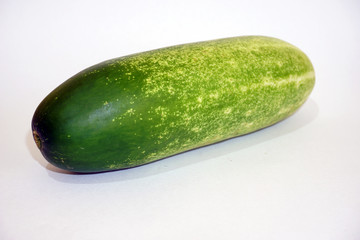 closeup cucumber on white background