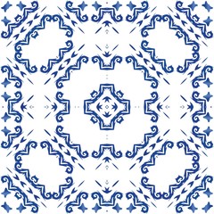 Decorative color ceramic azulejo tiles.