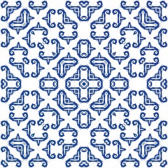 Ethnic ceramic tile in portuguese azulejo.
