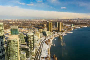 Obraz na płótnie Canvas Beautiful aerial photo toronto Canada