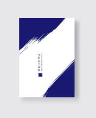 Abstract ink brush banners with grunge effect