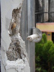 chazo desprendido de pared