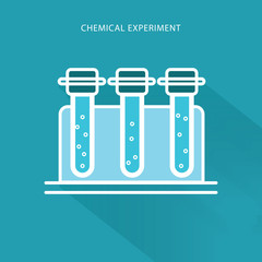 Test tube stand icon. Outline test tube stand vector icon