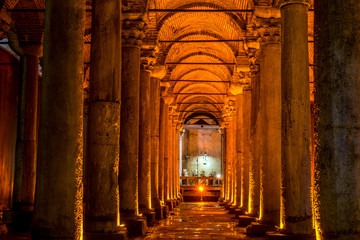 The Basilica Cistern, or Cisterna Basilica, is the largest of several hundred ancient cisterns that lie beneath the city of Istanbul, Turkey. Built in the 6th century