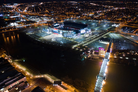 Nissan Stadium Nashville Tennessee USA At Night