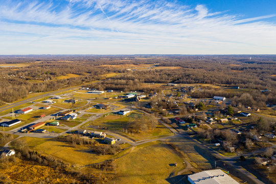 Kuttawa Kentucky aerial photo rural town