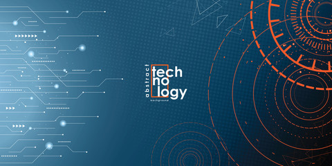 Futuristic circuit board , Electronic motherboard , Communication and engineering concept , Hi-tech digital technology concept