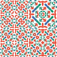 Antique ornate tiles talavera mexico.