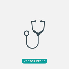 Stethoscope Icon Design, Vector EPS10