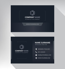 Business card in modern style black gray white