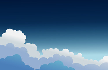 background white clouds on blue sky atmosphere vector.illustration.