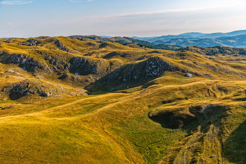 Montenegro mountains hiking trail - aerial