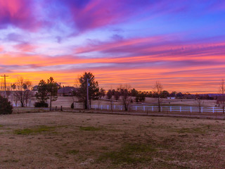 Naklejka premium Sunrise over Eastern Oklahoma