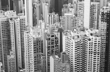High rise residential building in Hong Kong city