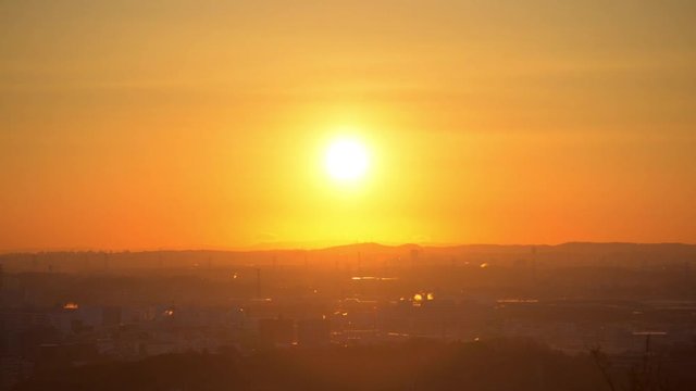 日の出 朝日 タイムラプス
