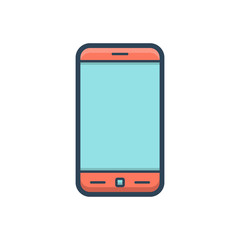 Color illustration  icon for android phone 