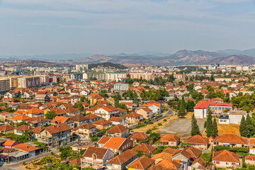 Fototapeta na wymiar Residential houses aerial view