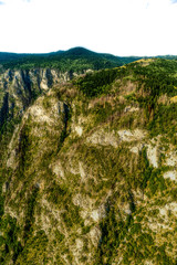 Fototapeta premium Montenegro mountains helicopter aerial view