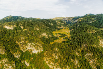 Obraz premium Montenegro mountains helicopter aerial view