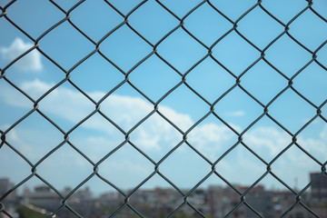 Fototapeta premium A nice weather view behind the fence