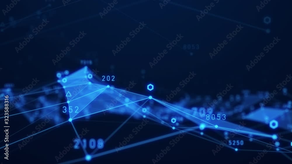 Poster abstract plexus geometry data background connecting technology concept digital communication network moving line and dot
