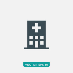 Hospital Icon Design, Vector EPS10