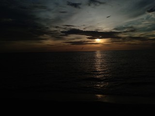 sunset over sea