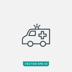 Ambulance Icon Design, Vector EPS10