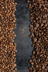Roasted coffee beans background