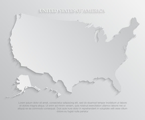 United states of America country, vector USA map