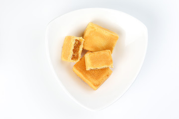 Chinese Taiwanese style cake stuffed with pineapple feeling