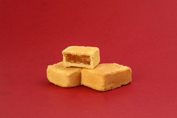 Chinese Taiwanese style cake stuffed with pineapple feeling