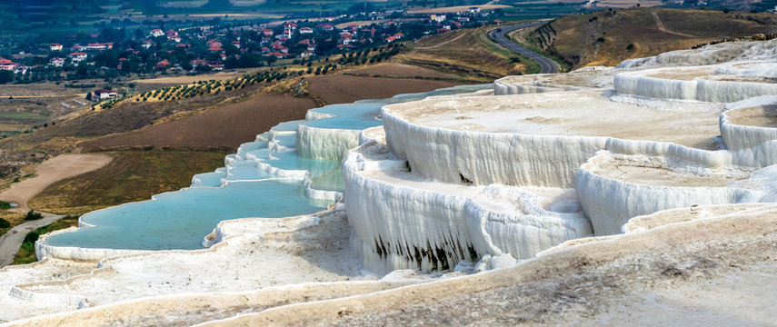 Pamukkale Travertine pool in Turkey