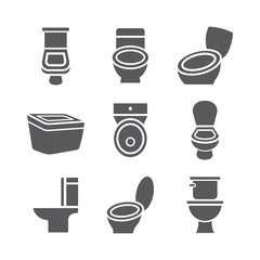 Toilet line icon. Vector signs for web graphics.