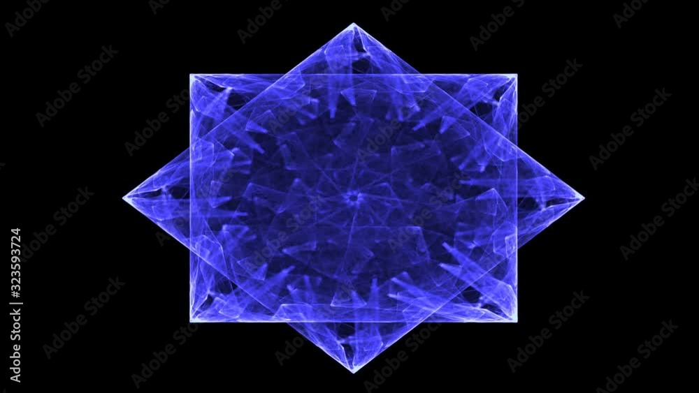 Poster seamless abstract circular loop on black background