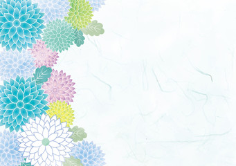 北欧風 木 手書き 線画 葉 葉っぱ 緑 イラスト フレーム 花 水彩 ナチュラル Wall Mural Okaka08