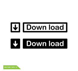Download upload icon vector design template