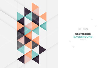 Obraz premium Flat vector. Minimal geometric background. Dynamic shapes composition. Eps10 vector.