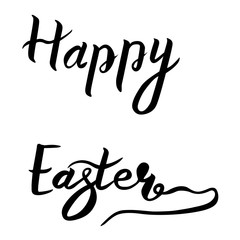 Happy easter lettering hand sketched