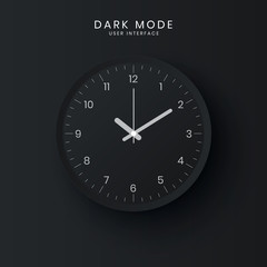 Clock UI in Dark Mode 