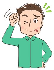 男性 父 おじさん マンガ アニメ イラスト 私服 カジュアル